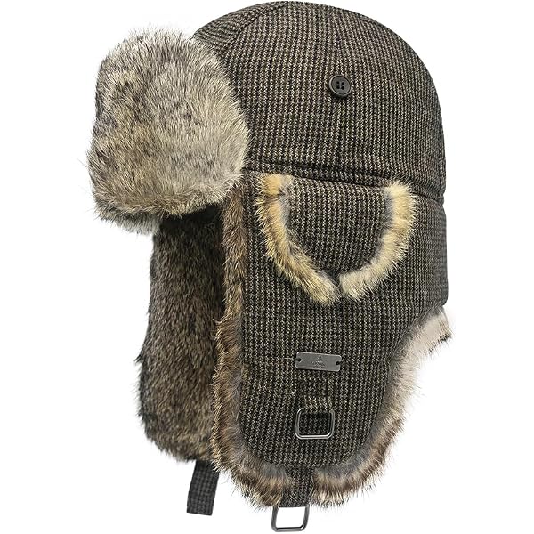 Amazon.com: Kurhatic Winter Trapper Hat, Warm 100% Rabbit Fur